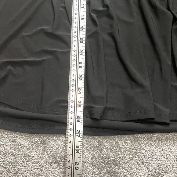 New Directions Blouse shirt womens XXL 2XL Black Long Sleeve Roll Henley New NWT - Picture 11 of 13